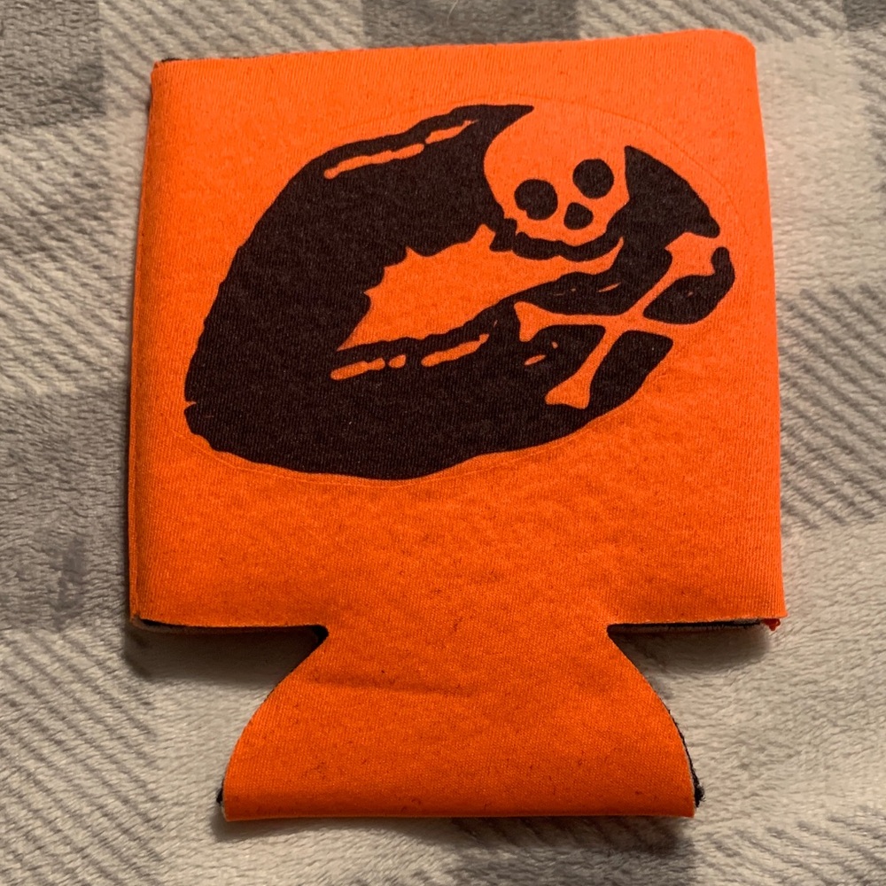 Orange Skull Can Cooler